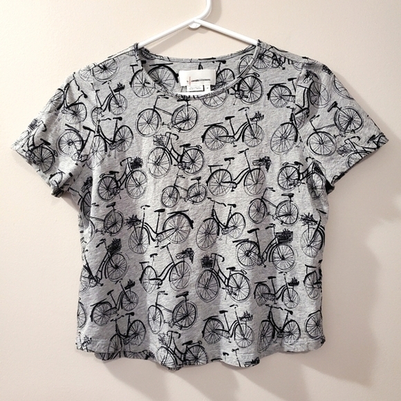 Anthropologie - Bicycle Print Weekender Tee - Size S - Picture 2 of 7